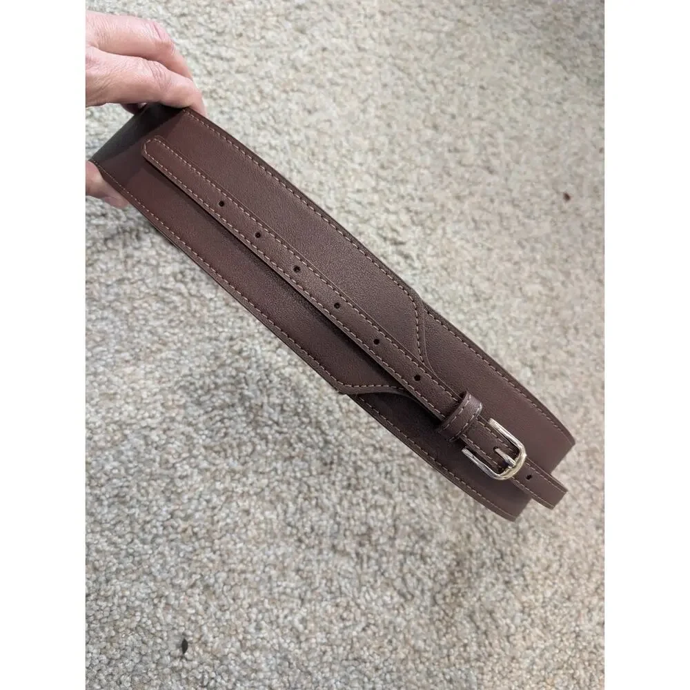 Corset Waist Belt Western Boho Chic Minimalist Women's Brown 2.5